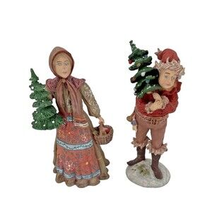 (2) Duncan Royale History Santa II Figure 10" Babouska of Russia & Pixie 1985 EC